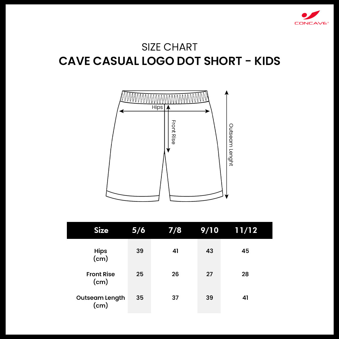 CAVE CASUAL LOGO DOT SHORT KIDS - RED