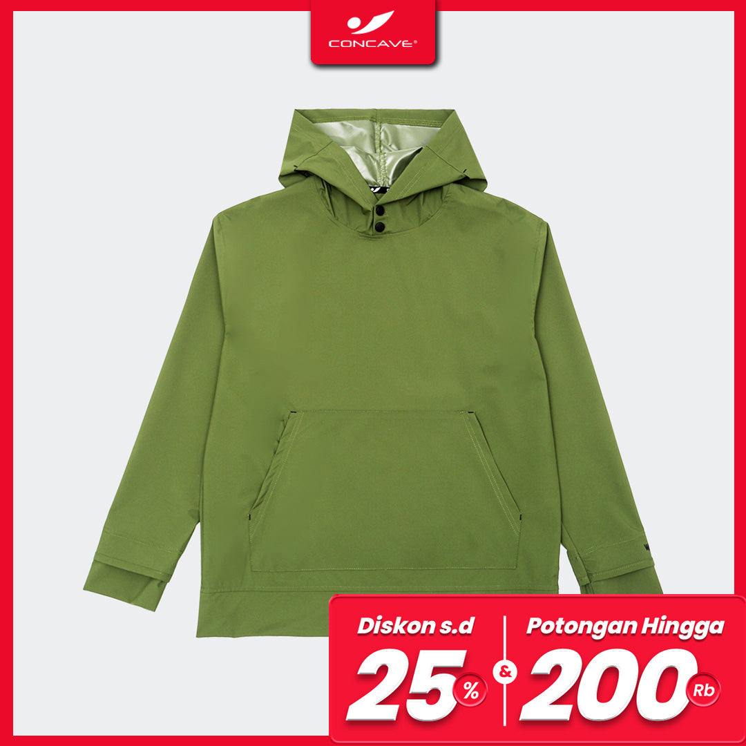 Watertech™ - Pullover Hoodie Training Jacket - Algae Green