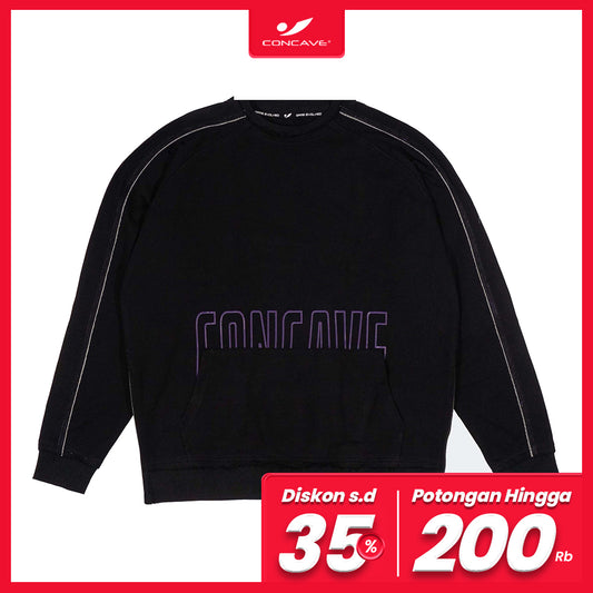 Concave x JLingz Crewneck Raw Cut - Black/Purple