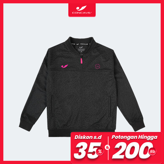 Concave x JLingz Tracktop Full Zip - Black/Pink