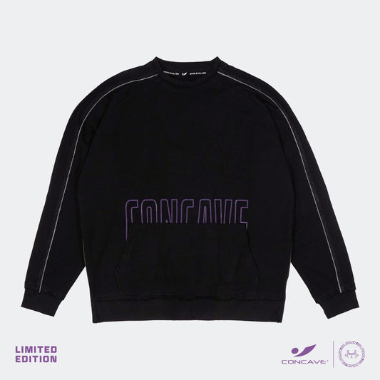 Concave x JLingz Crewneck Raw Cut - Black/Purple