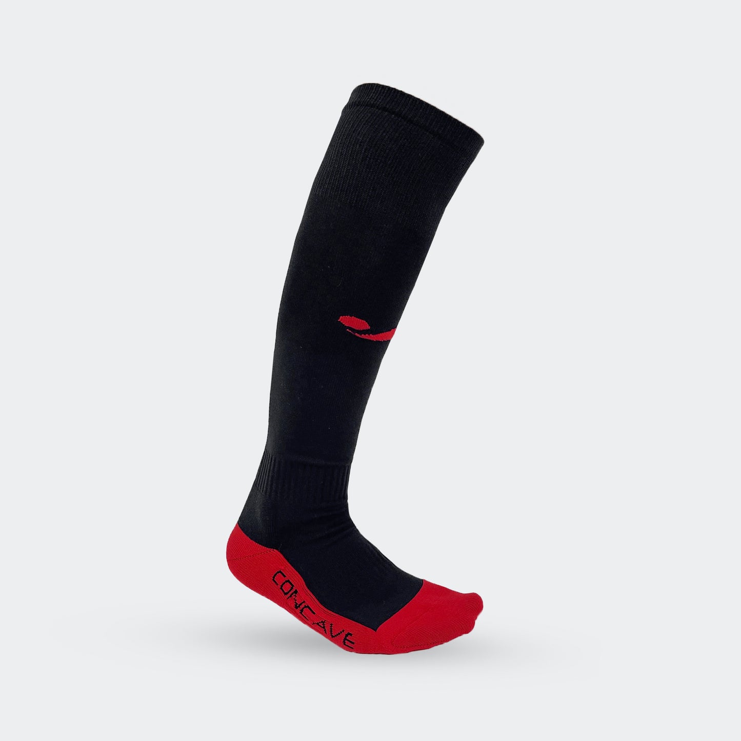 Concave Soccer Socks - Black/Red