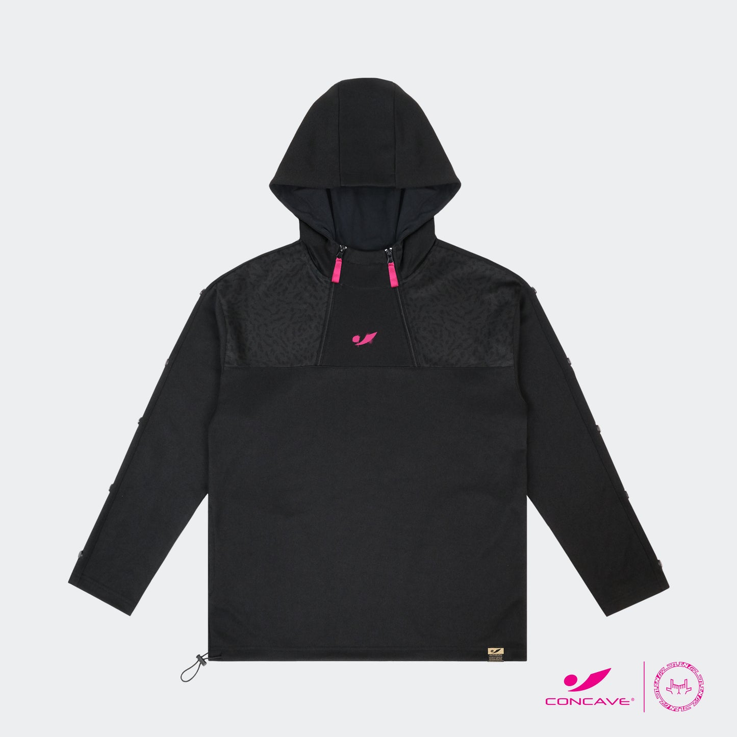 Concave x JLingz Tracktop Hoodie - Black/Pink