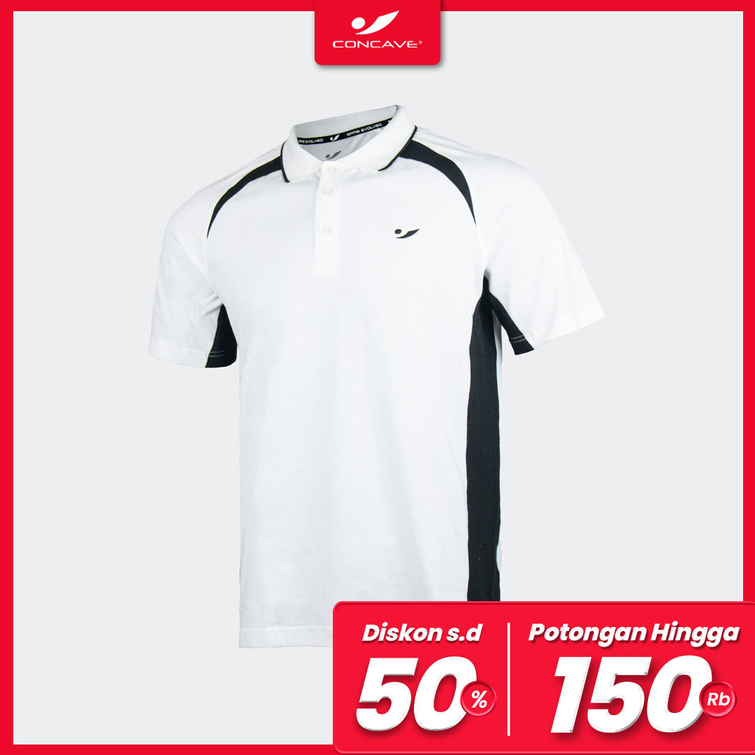 CAVE POLO SPORT KINETIC KIDS - WHITE/BLACK
