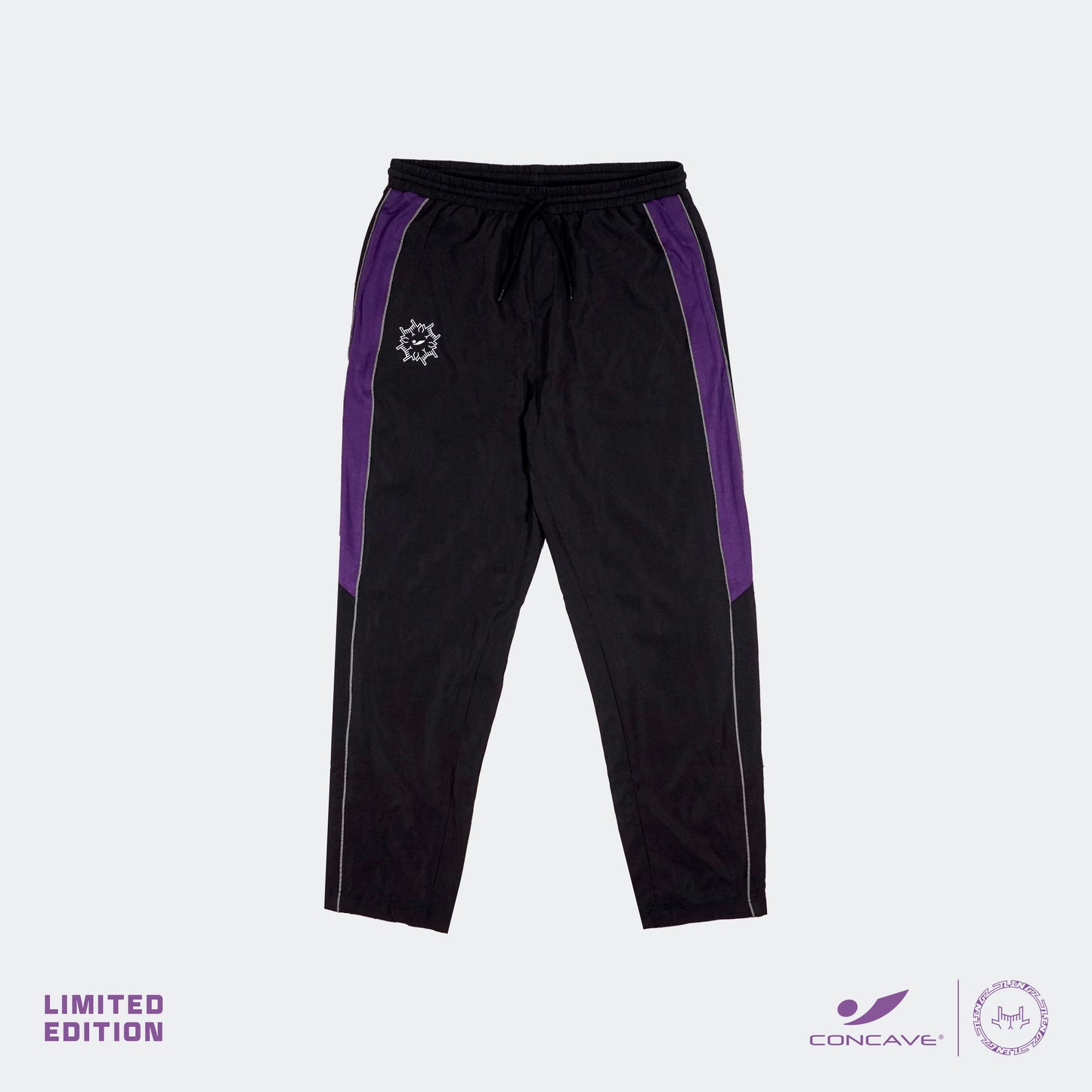 Concave x JLingz Performance Trackpants - Black/Purple