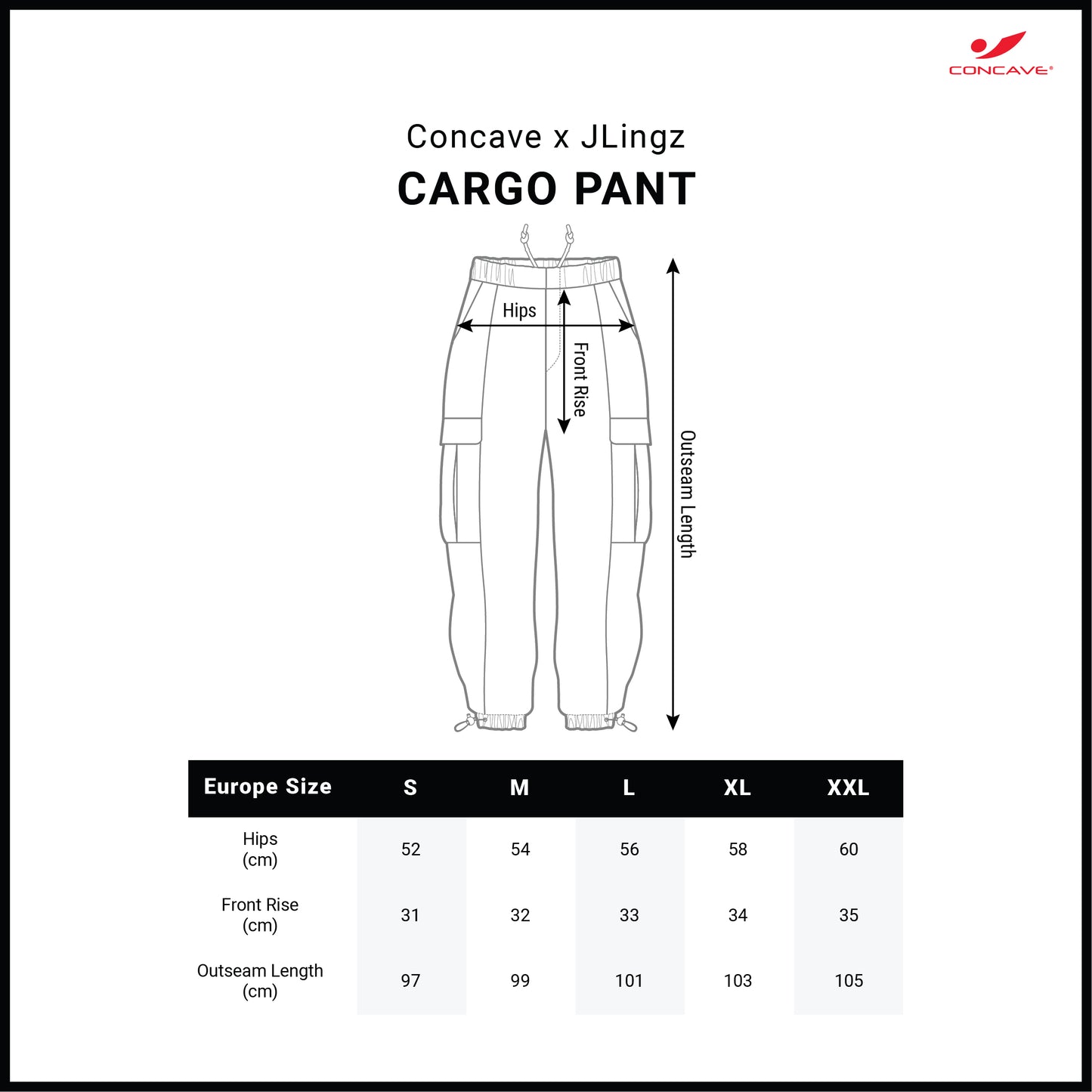 Concave x JLingz Cargo Pant - Black/Pink