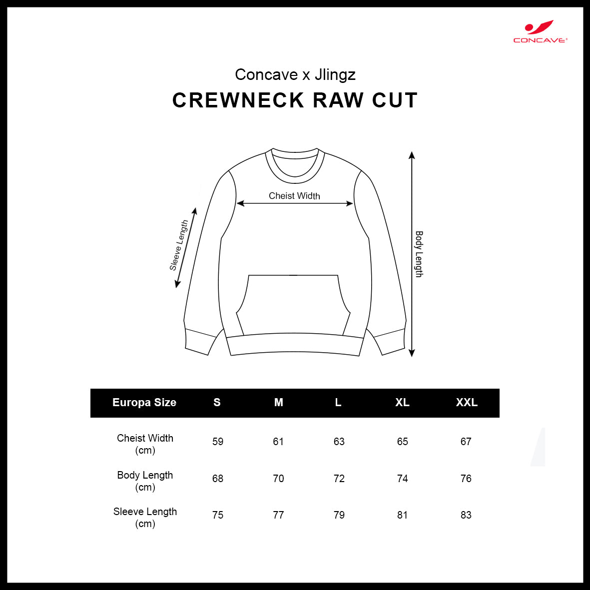 Concave x JLingz Crewneck Raw Cut - Black/Purple