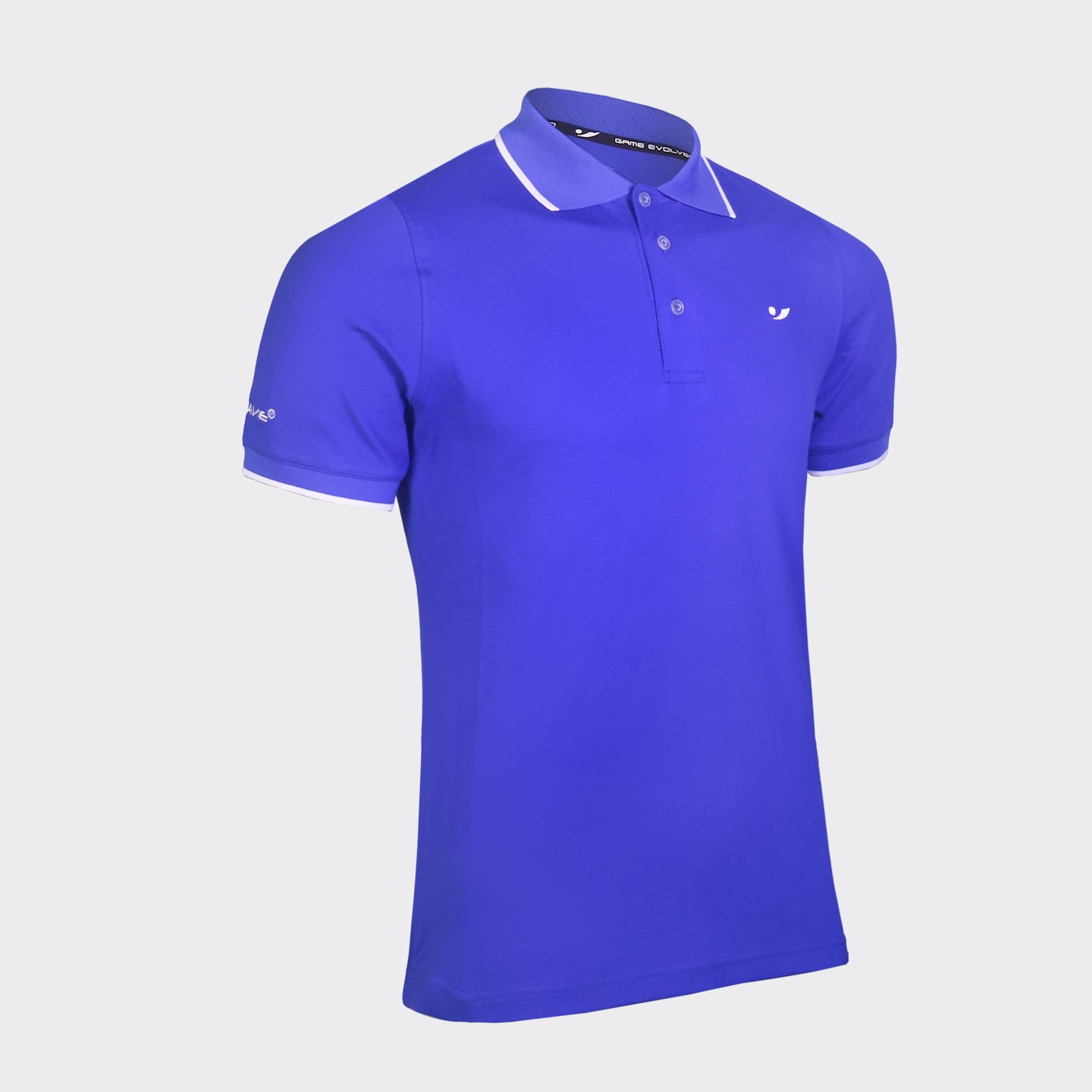 Cave Lifestyle Basic Polo  T- Shirt - Blue / White