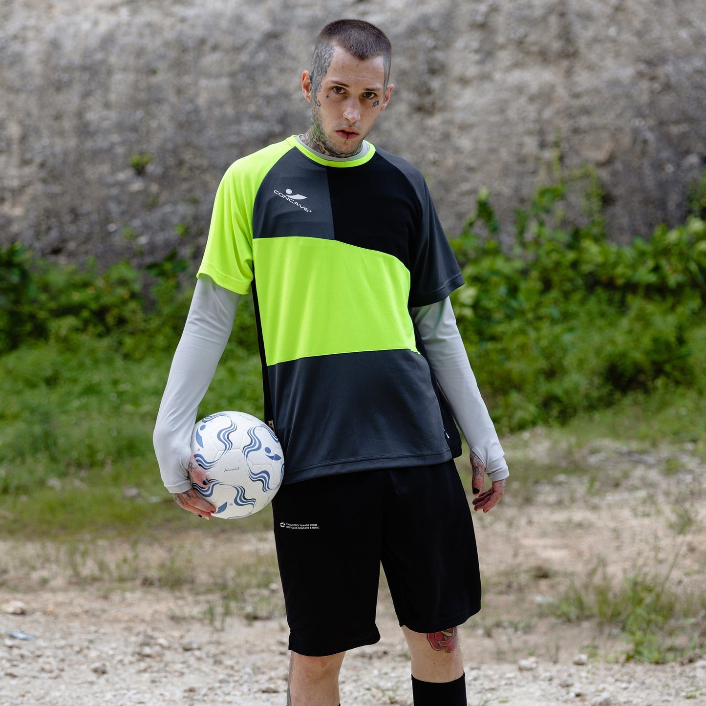 Upcycle Training Top - Black / Grey / Yellow