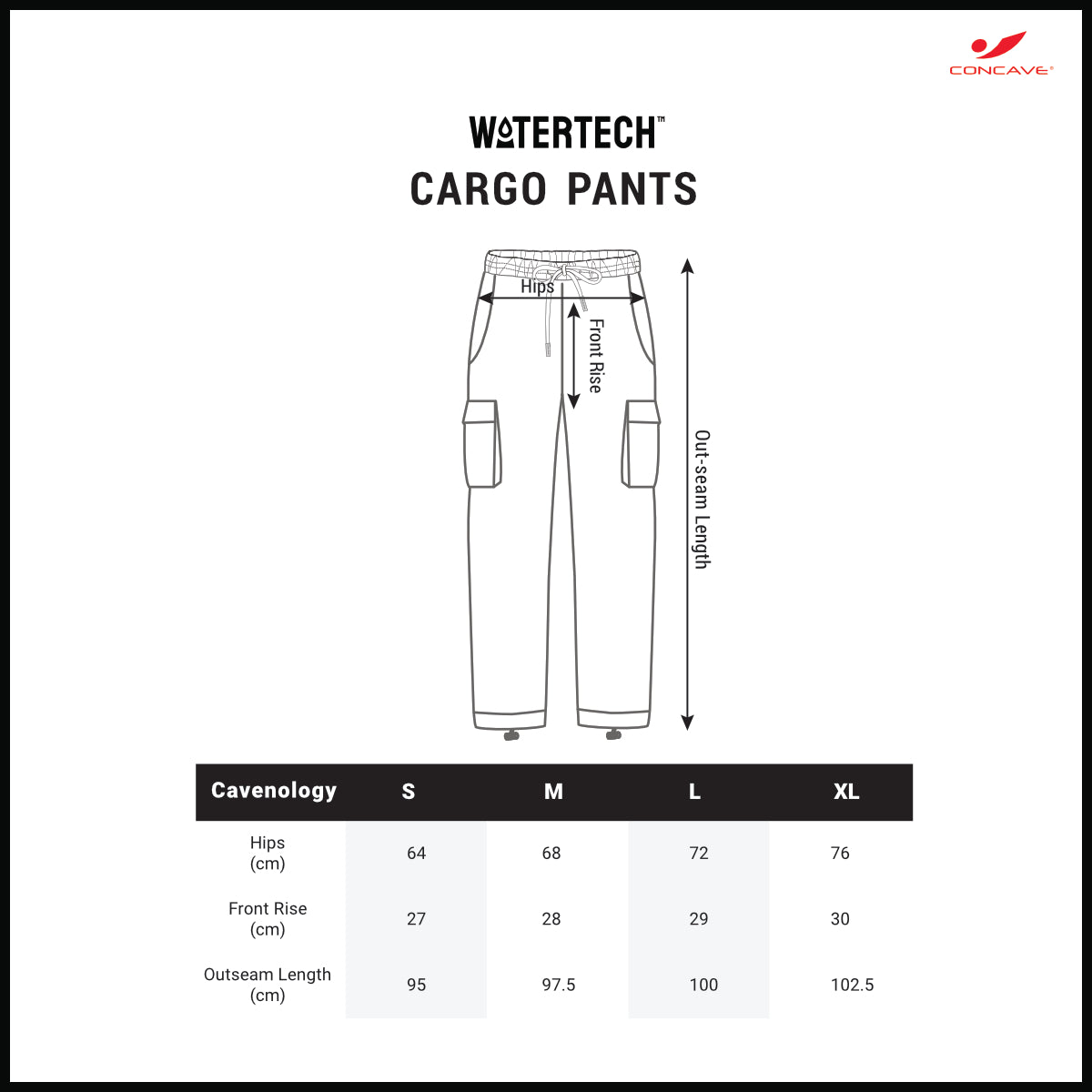 Watertech™ - Celana Panjang Training Cargo - Black