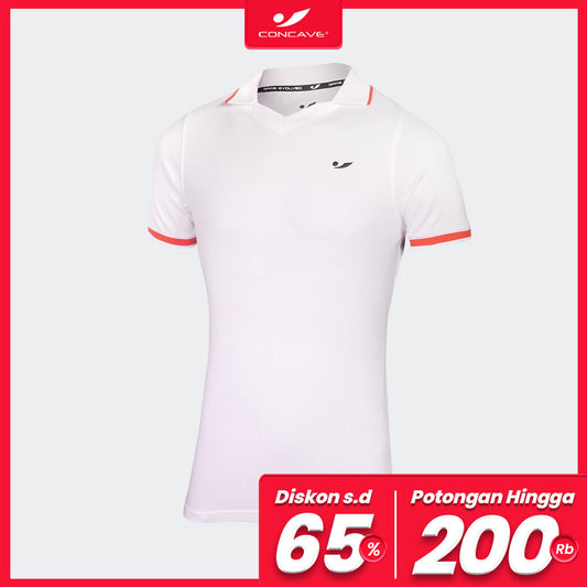 Cave Lifestyle Basic Woman Polo - White / Red