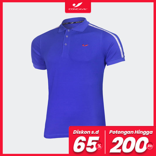 Cave Lifestyle Strip Polo - Blue / White