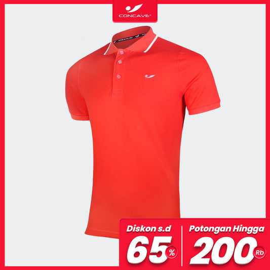 Cave Lifestyle Basic Polo T-Shirt - Red / White