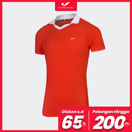 Cave Lifestyle Basic Woman Polo  - Red / White