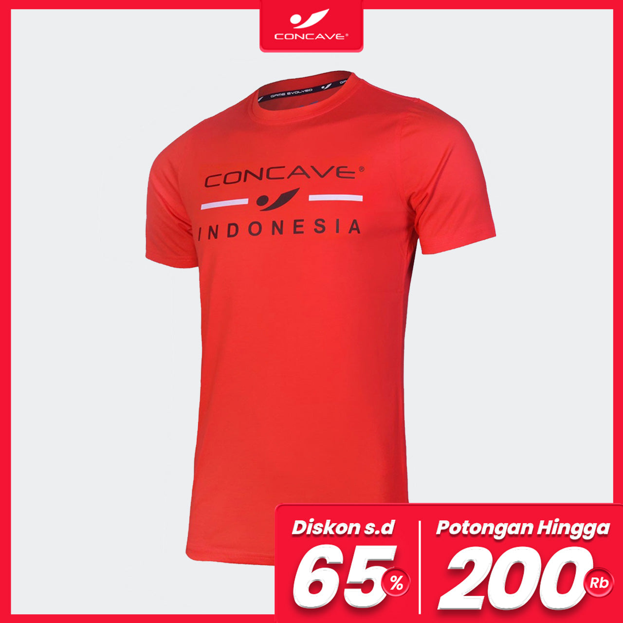 Concave Strip - Red / Black / White