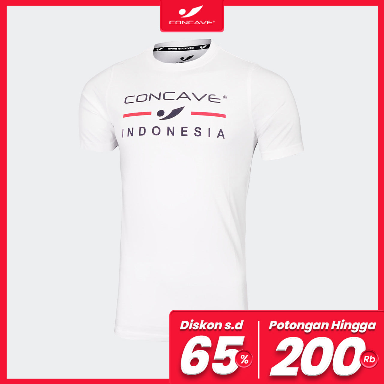 Concave Strip - White / Black / Red