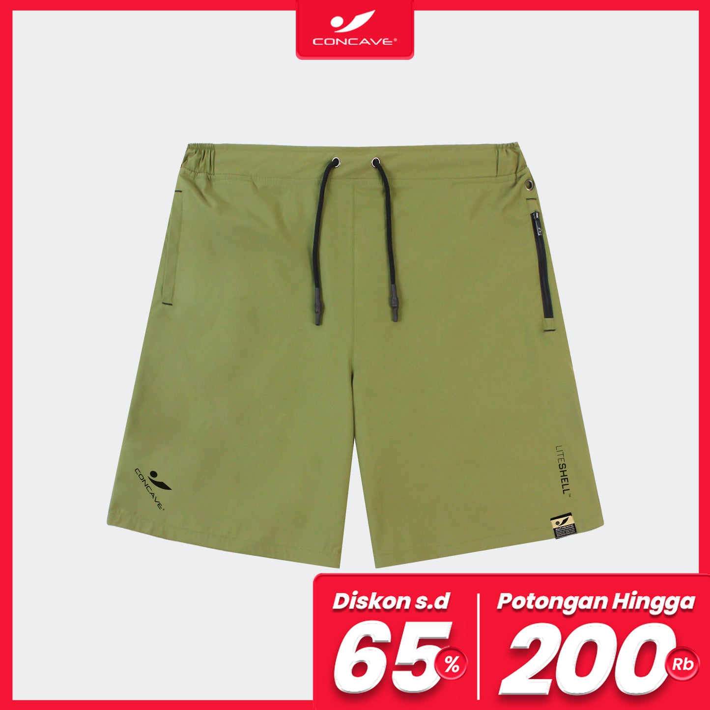 Liteshell™ - Celana Pendek Training - Olive Green
