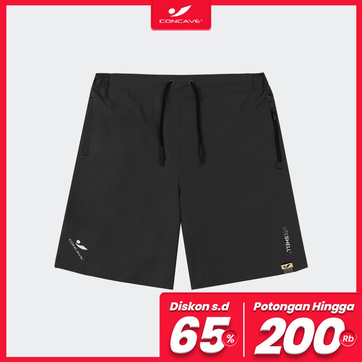 Liteshell™ - Celana Pendek Training - Black