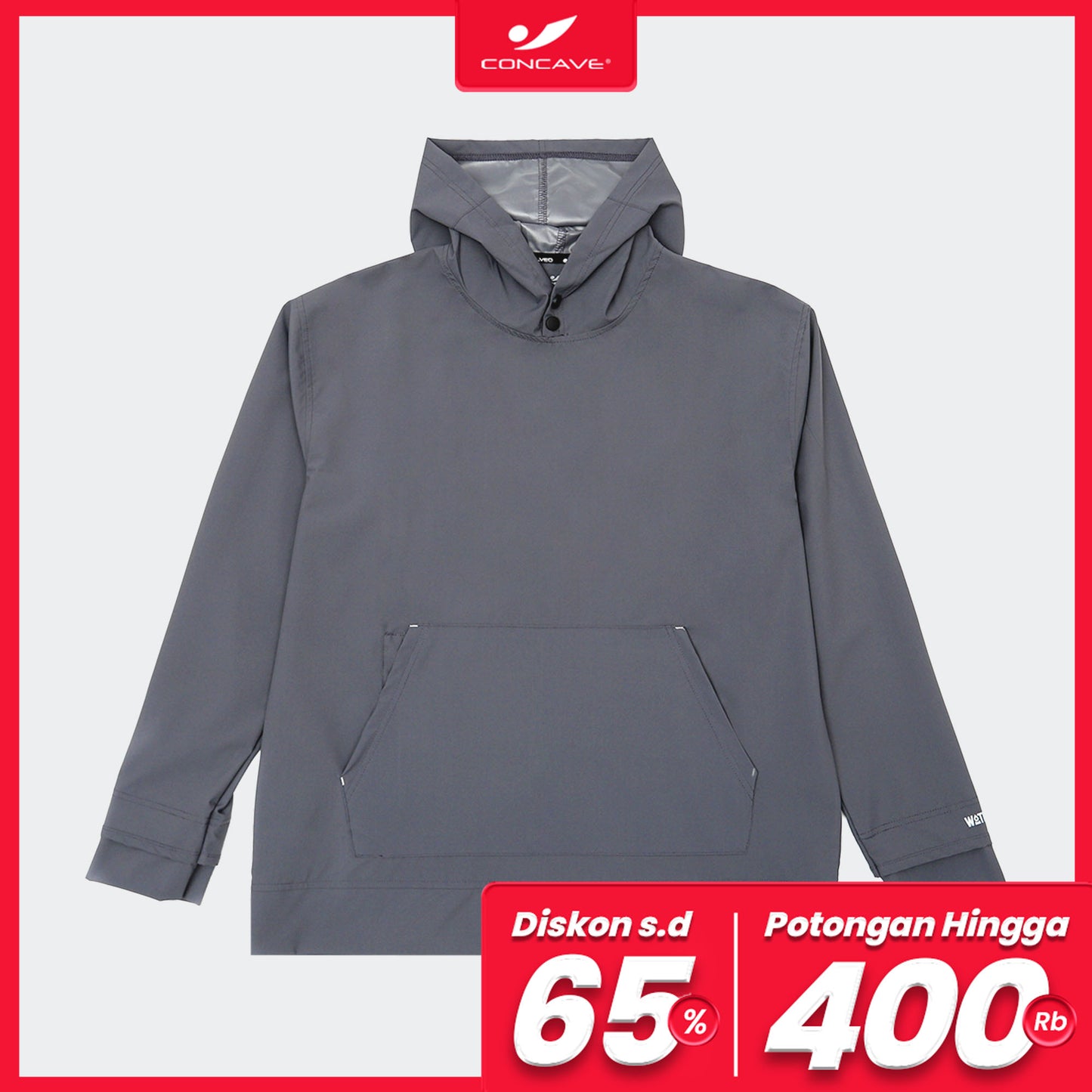 Watertech™ - Pullover Hoodie Training Jacket - Carbon Grey