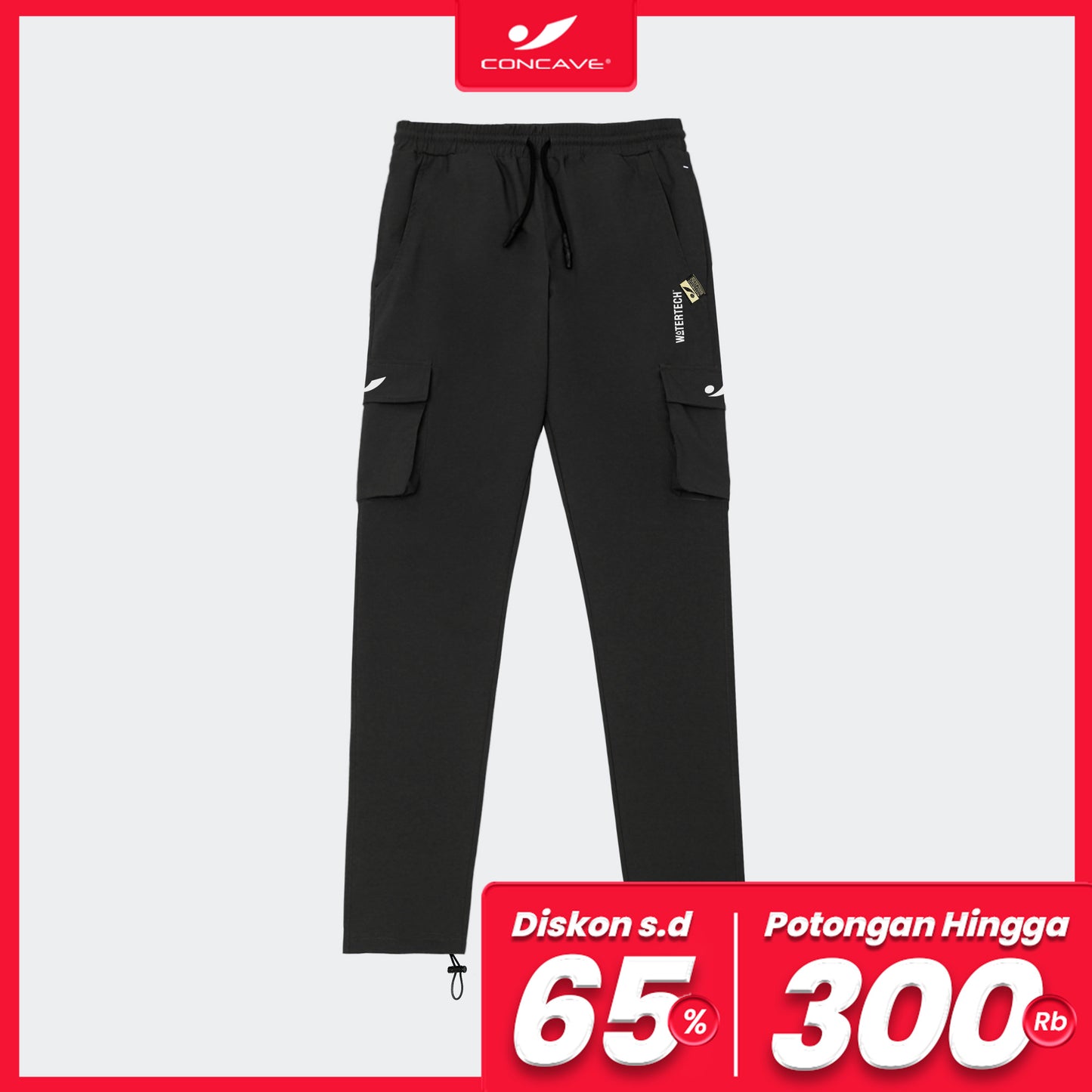 Watertech™ - Celana Panjang Training Cargo - Black