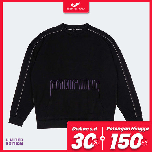 Concave x JLingz Crewneck Raw Cut - Black/Purple