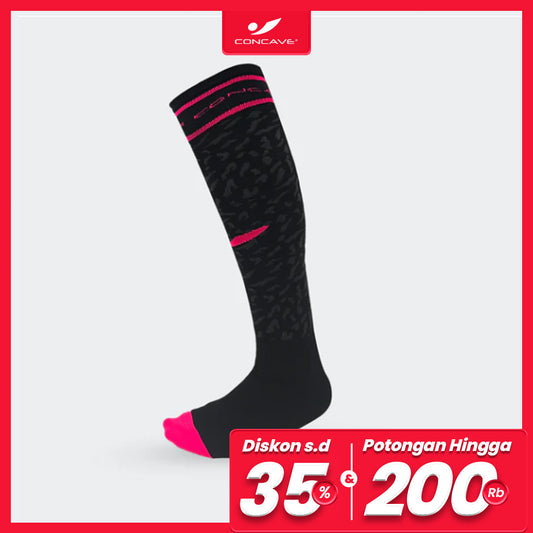 Concave x JLingz High Socks - Black/Pink