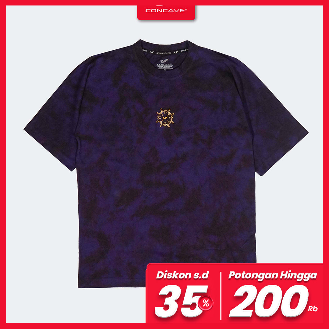 Concave x JLingz Tie Dye Oversized Tee - Black/Purple
