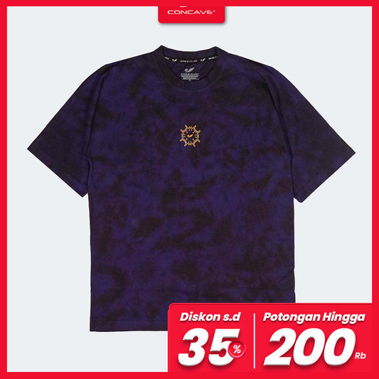 Concave x JLingz Tie Dye Oversized Tee - Black/Purple