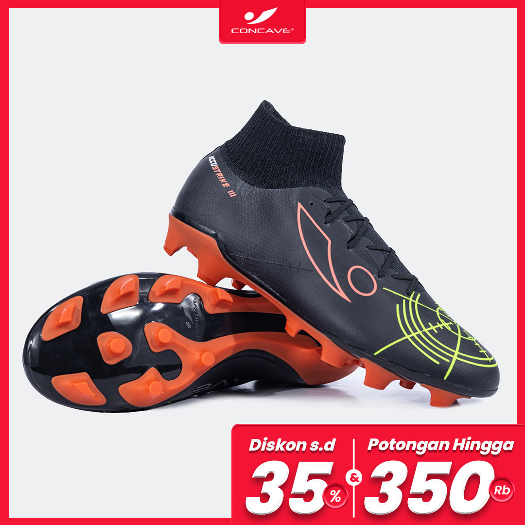 CONCAVE SEPATU BOLA - HALO ACCUSTRIKE PRECISION FG - BLACK/ ORANGE/ GREEN