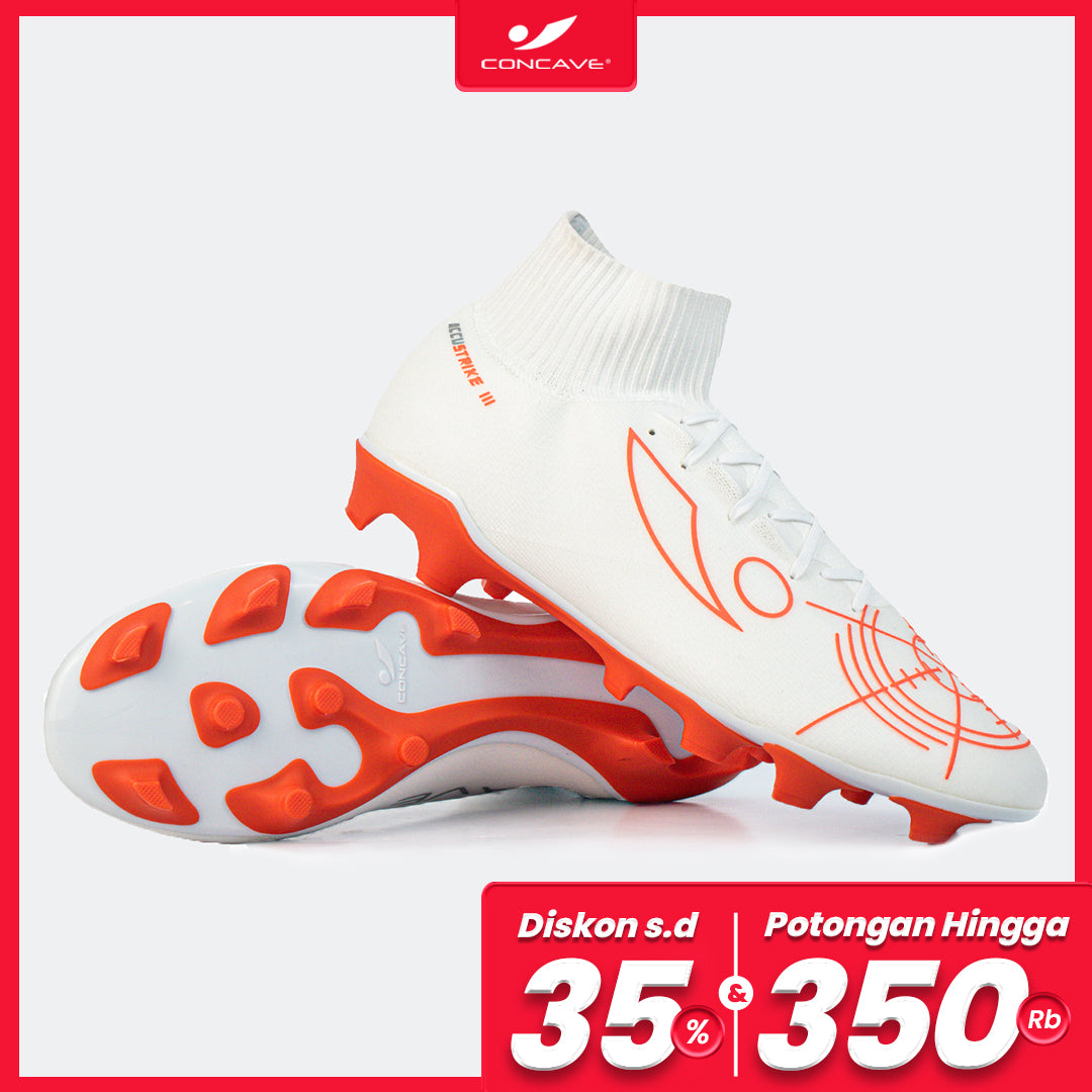 CONCAVE SEPATU BOLA - HALO ACCUSTRIKE PRECISION FG - WHITE/RED