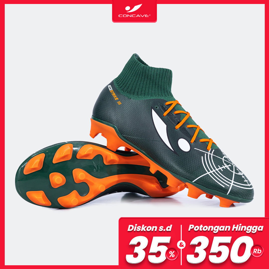 CONCAVE SEPATU BOLA - HALO ACCUSTRIKE PRECISION FG - COSMIC GREEN/ORANGE