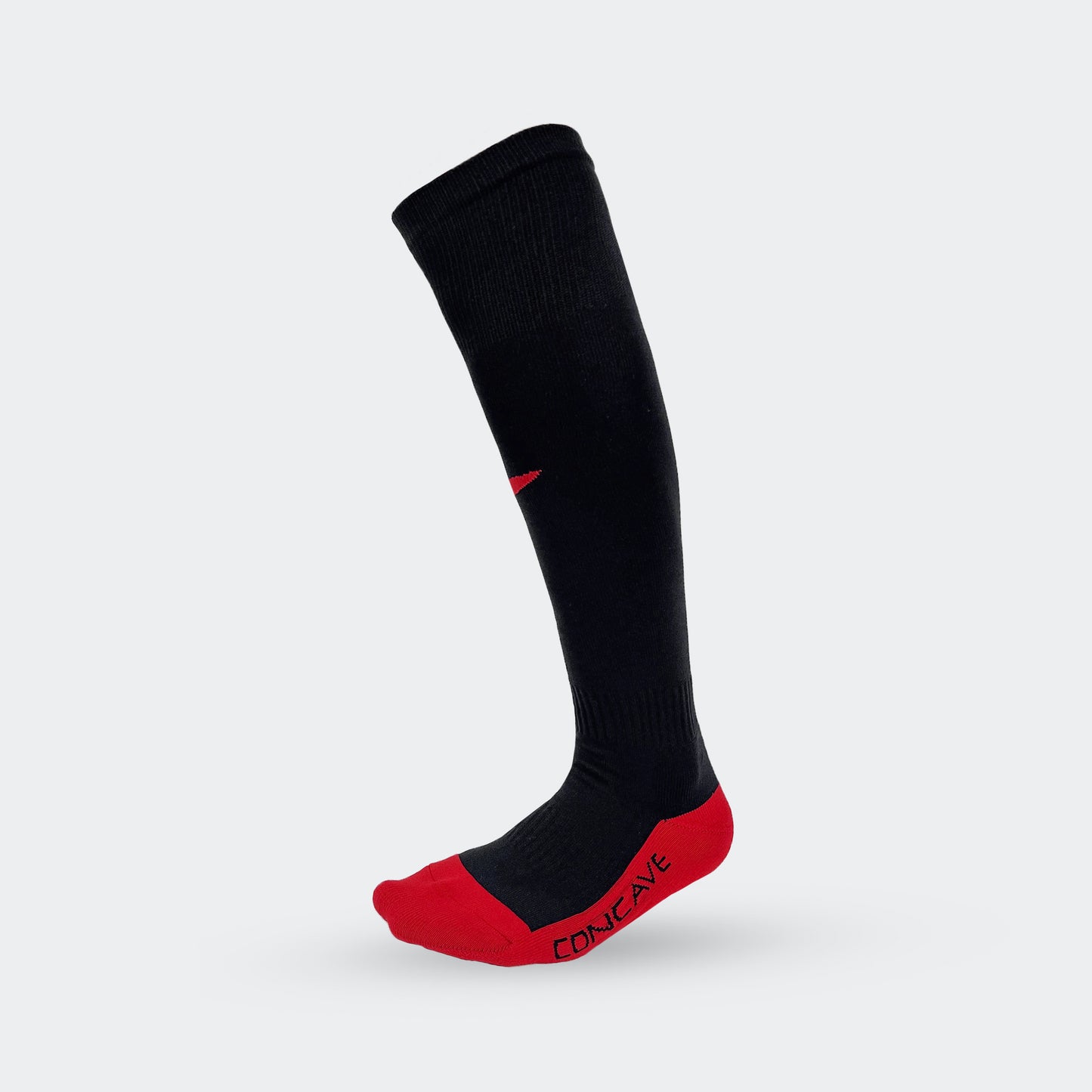 Concave Soccer Socks - Black/Red