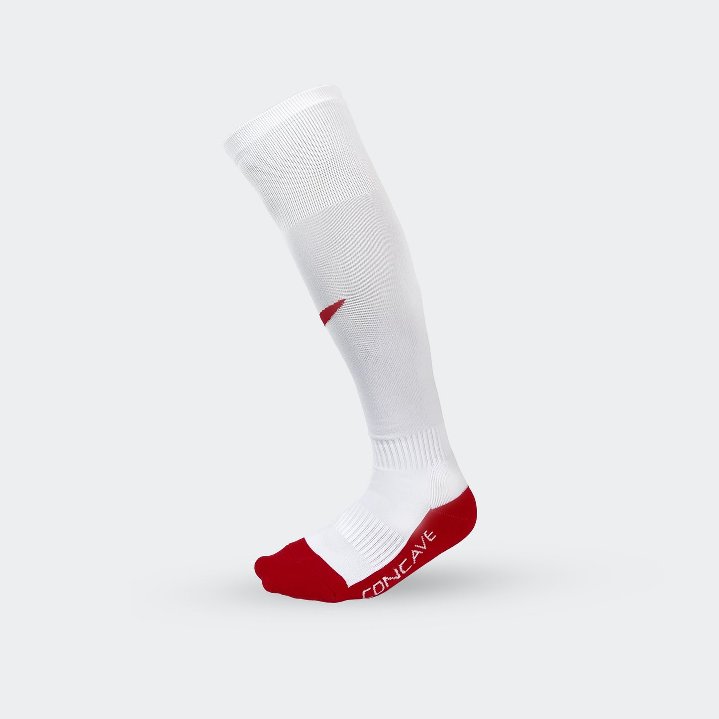 Concave Soccer Socks - White/Red