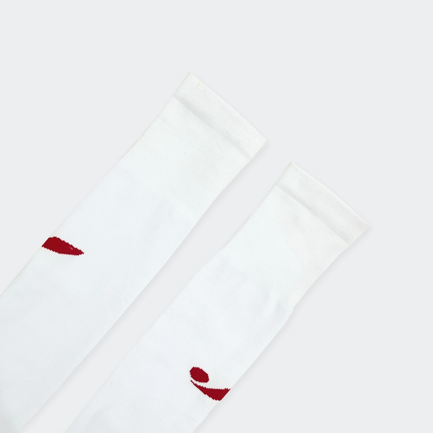 Concave Soccer Socks - White/Red