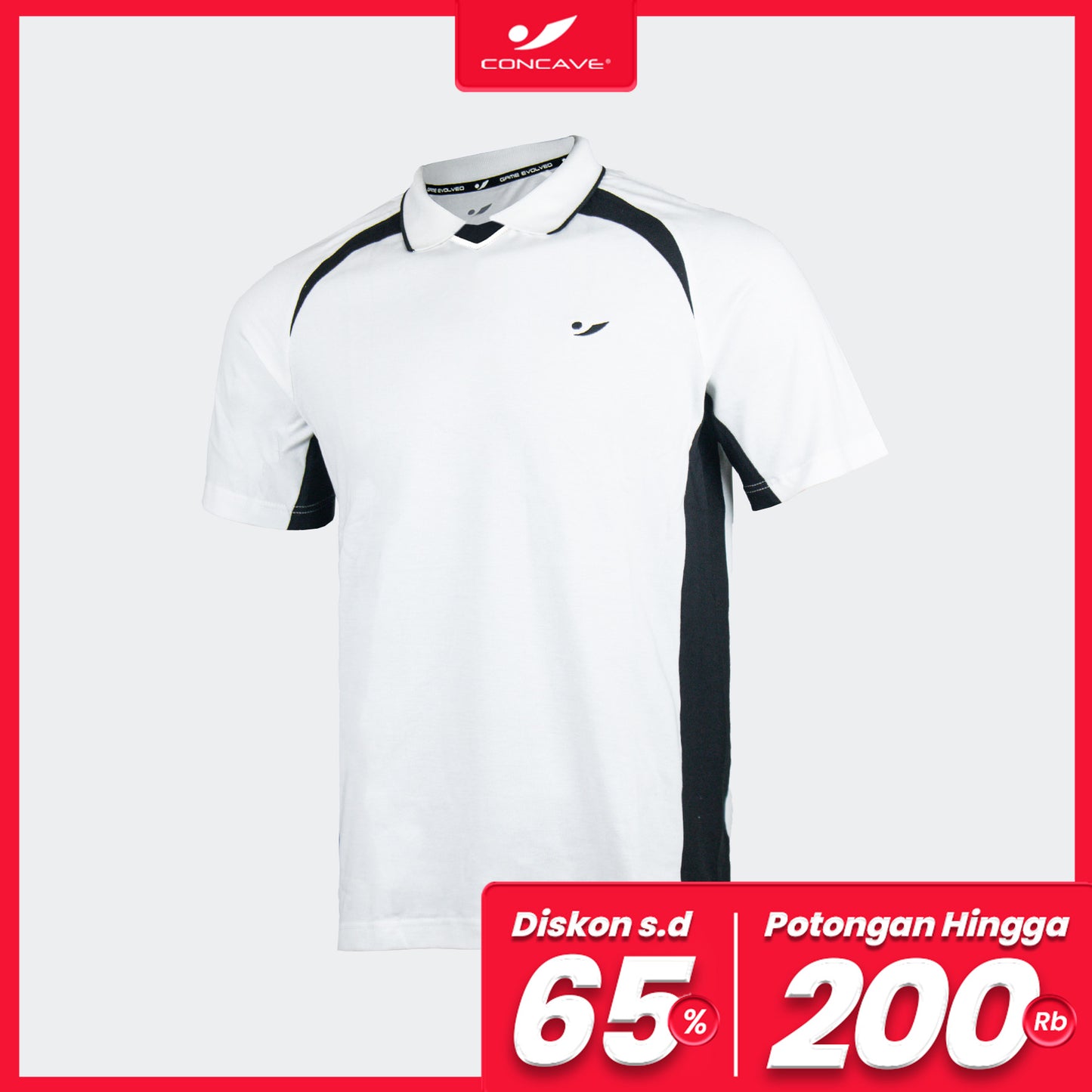 CAVE POLO SPORT KINETIC - WHITE/BLACK