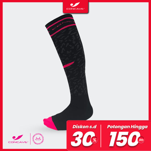 Concave x JLingz High Socks - Black/Pink