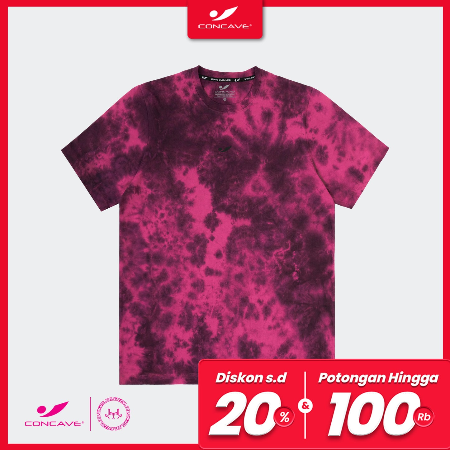 Concave x JLingz Tye Dye Pink Tshirt