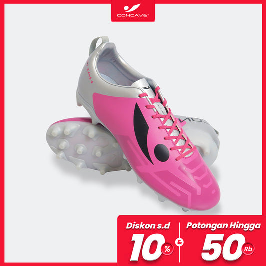 Concave Sepatu Bola - Halo Academy AG - Pink/Silver