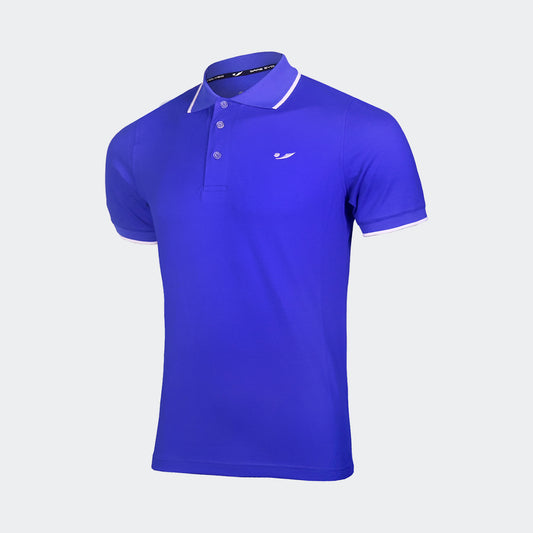 Cave Lifestyle Basic Polo  T- Shirt - Blue / White