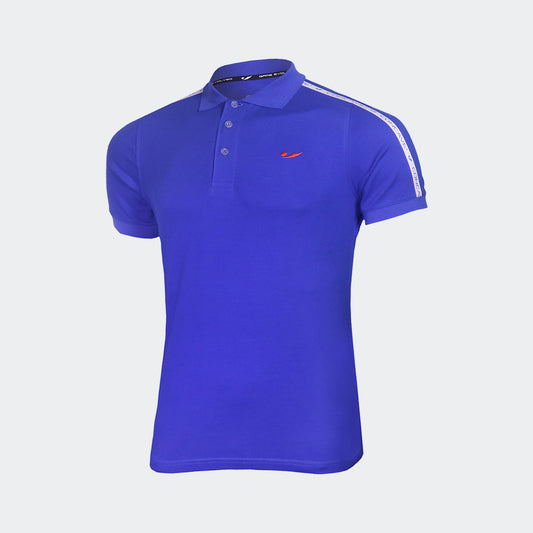 Concave - Polo Shirt - Cave Lifestyle Strip- Blue / White