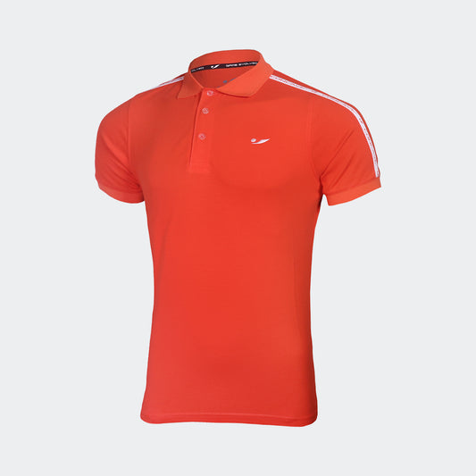 Concave - Polo Shirt - Cave Lifestyle Strip - Red / White