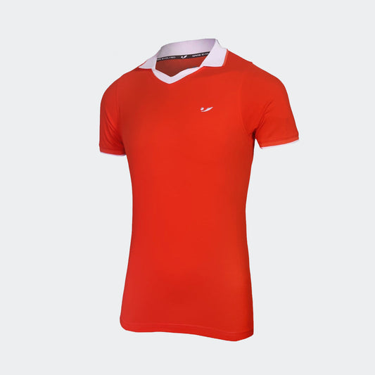 Cave Lifestyle Basic Woman Polo  - Red / White