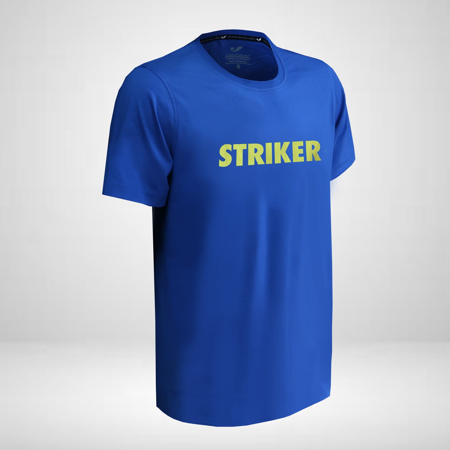 T-shirt Striker Concave Soccer Tee - Blue / Neon Yellow